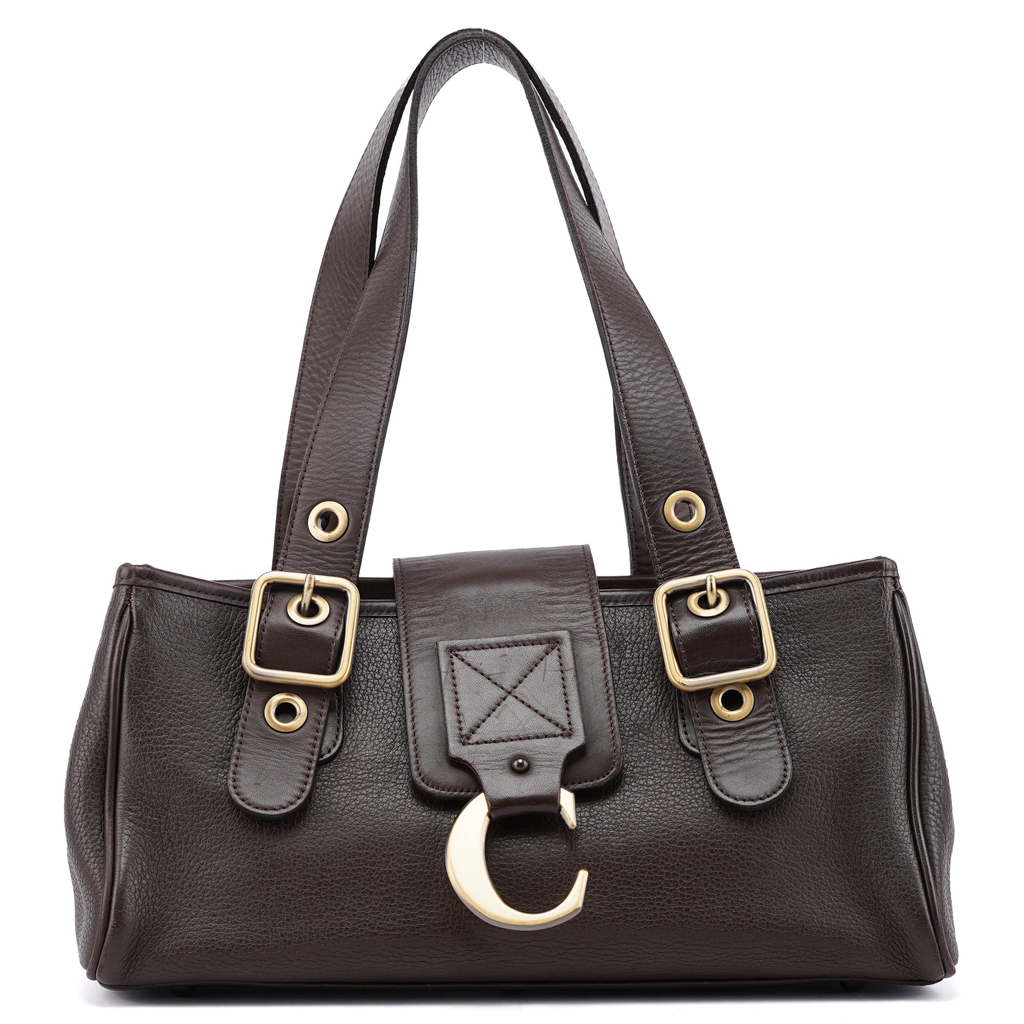 Chloé Brown Leather C Tote Bag