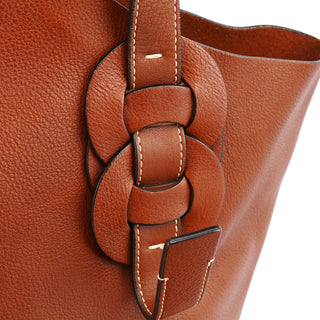 Chloe Brown Leather Darryl Tote Bag