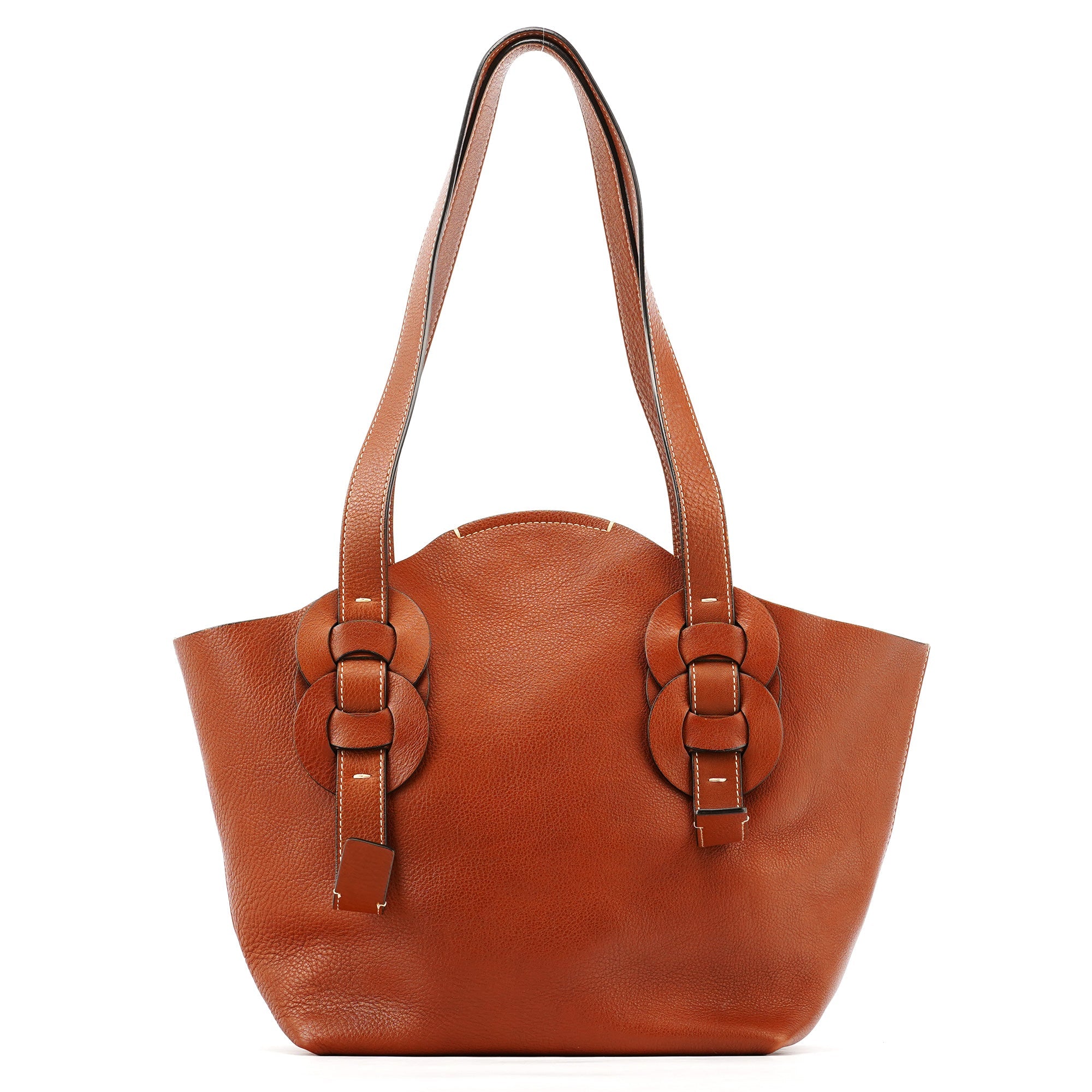 Chloe Brown Leather Darryl Tote Bag