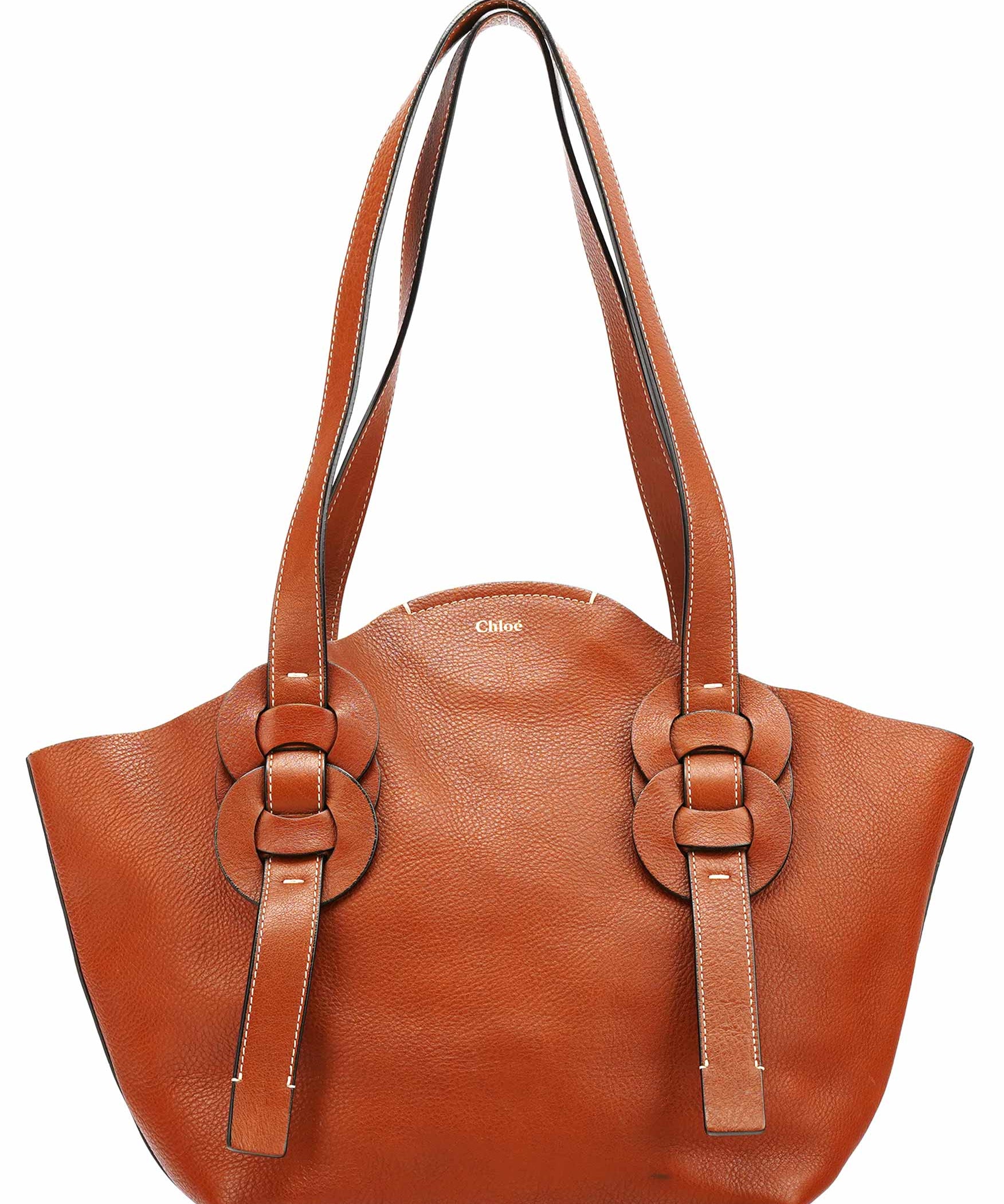 Chloe Brown Leather Darryl Tote Bag