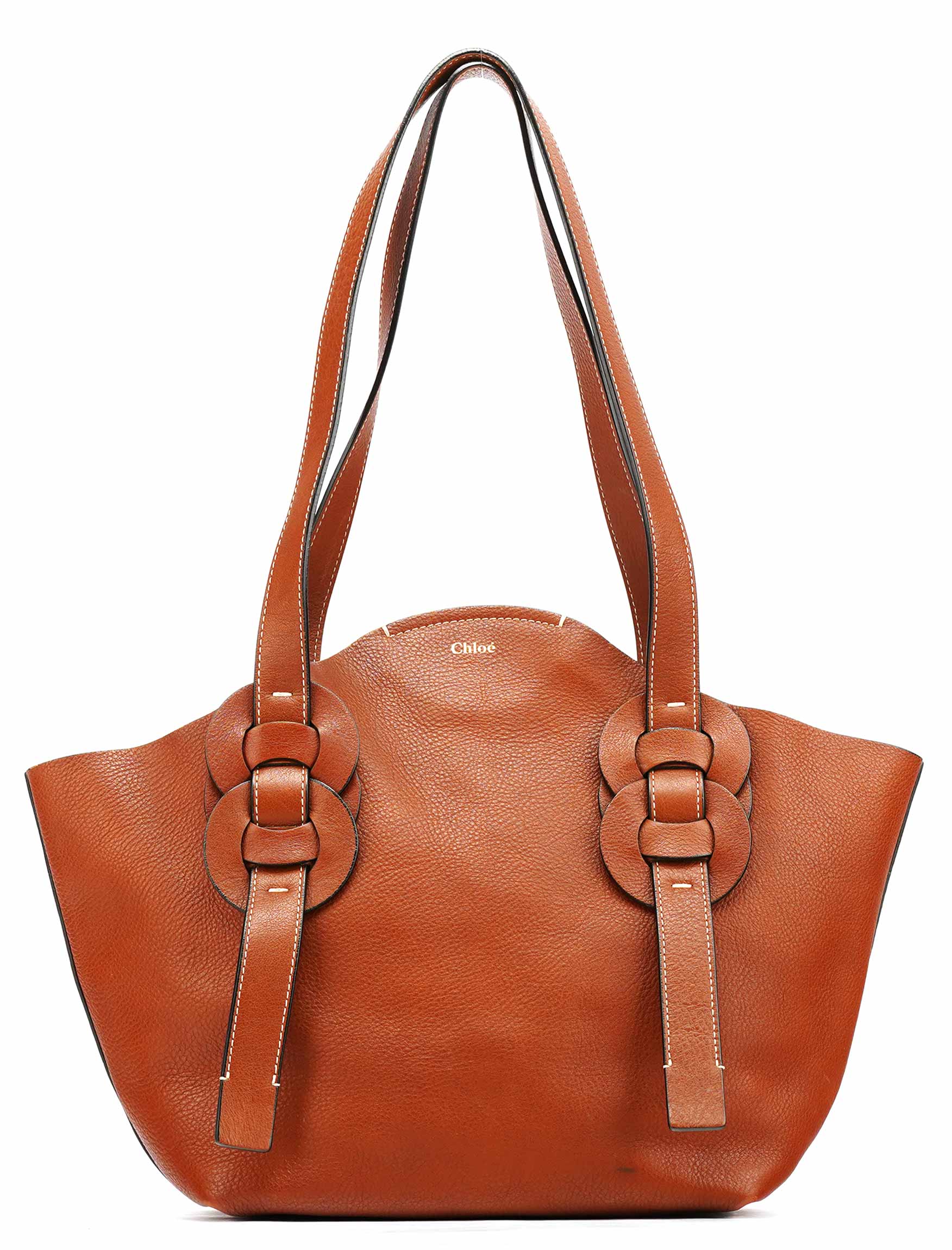 Chloe Brown Leather Darryl Tote Bag