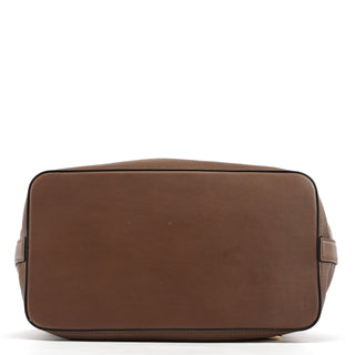 Chloe Brown Leather Drawstring Bucket Bag