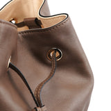 Chloe Brown Leather Drawstring Bucket Bag