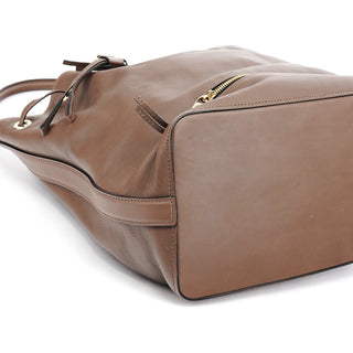 Chloe Brown Leather Drawstring Bucket Bag