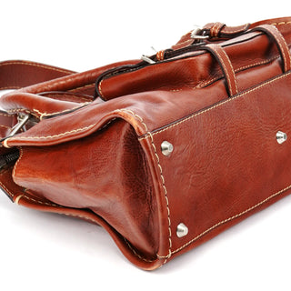 Chloe Brown Leather Edith 2-Way Tote Bag