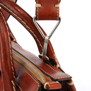 Chloe Brown Leather Edith 2-Way Tote Bag