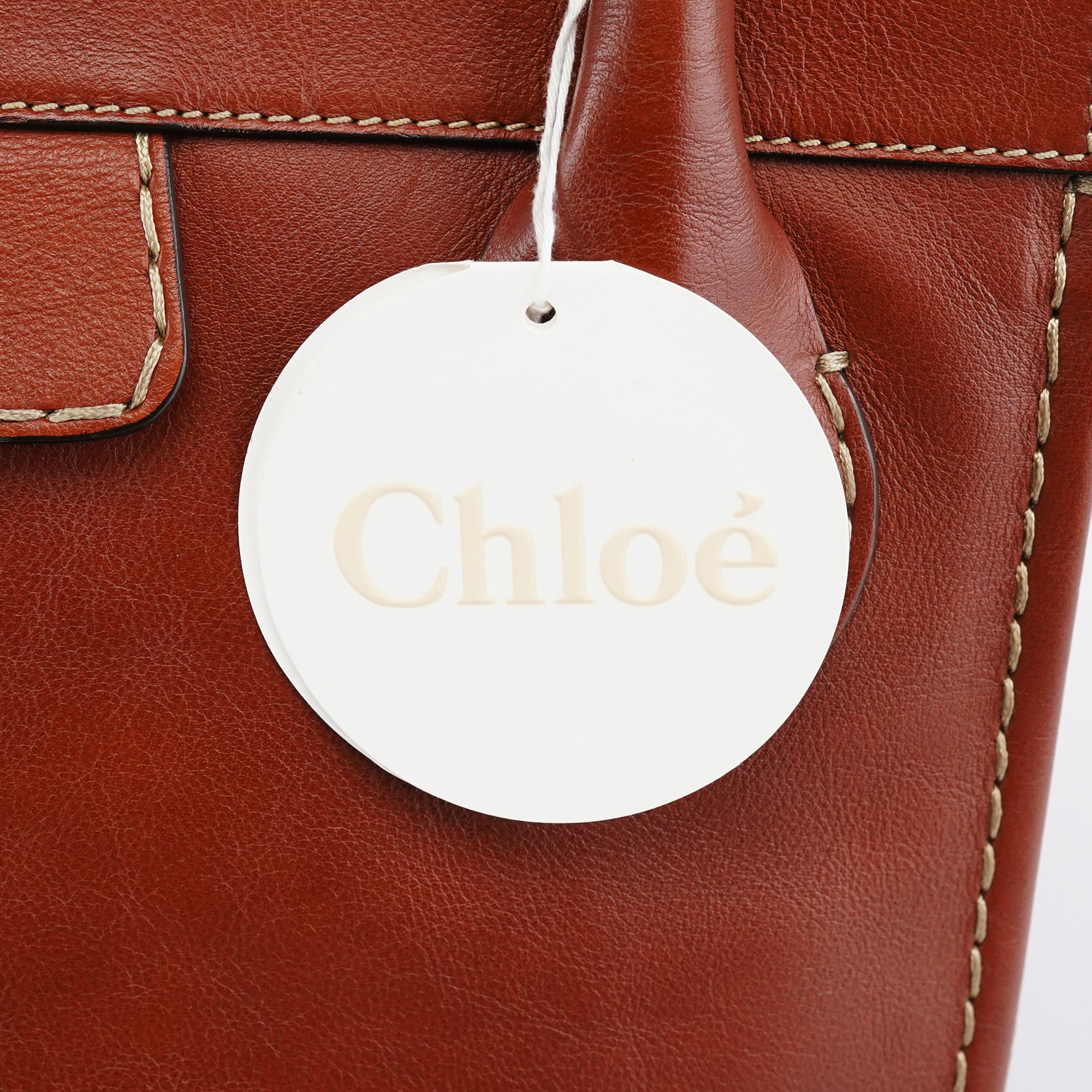 Chloe Brown Leather Edith Tote Bag