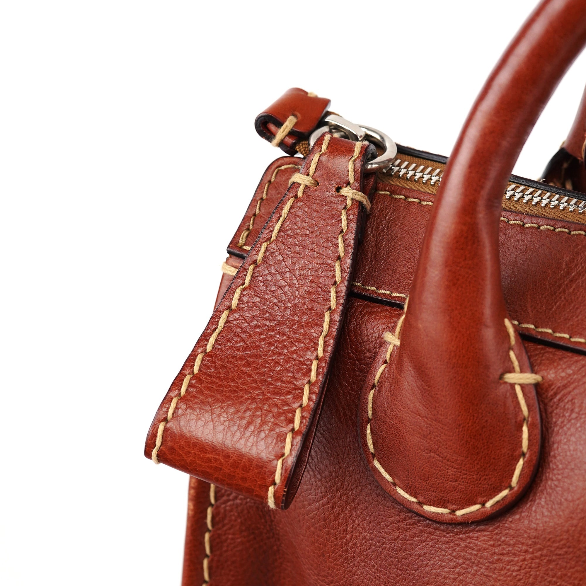 Chloé Sac cabas Edith en cuir marron