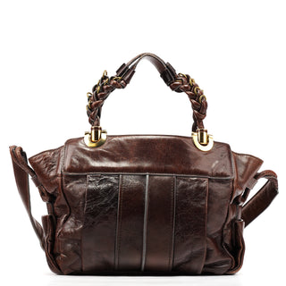 Chloe Brown Leather Heloise 2-Way Bag