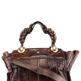 Chloé Sac deux portés Heloise en cuir marron