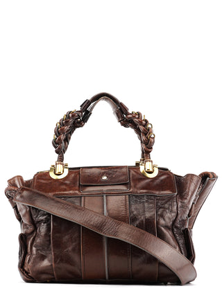 Chloe Brown Leather Heloise 2-Way Bag