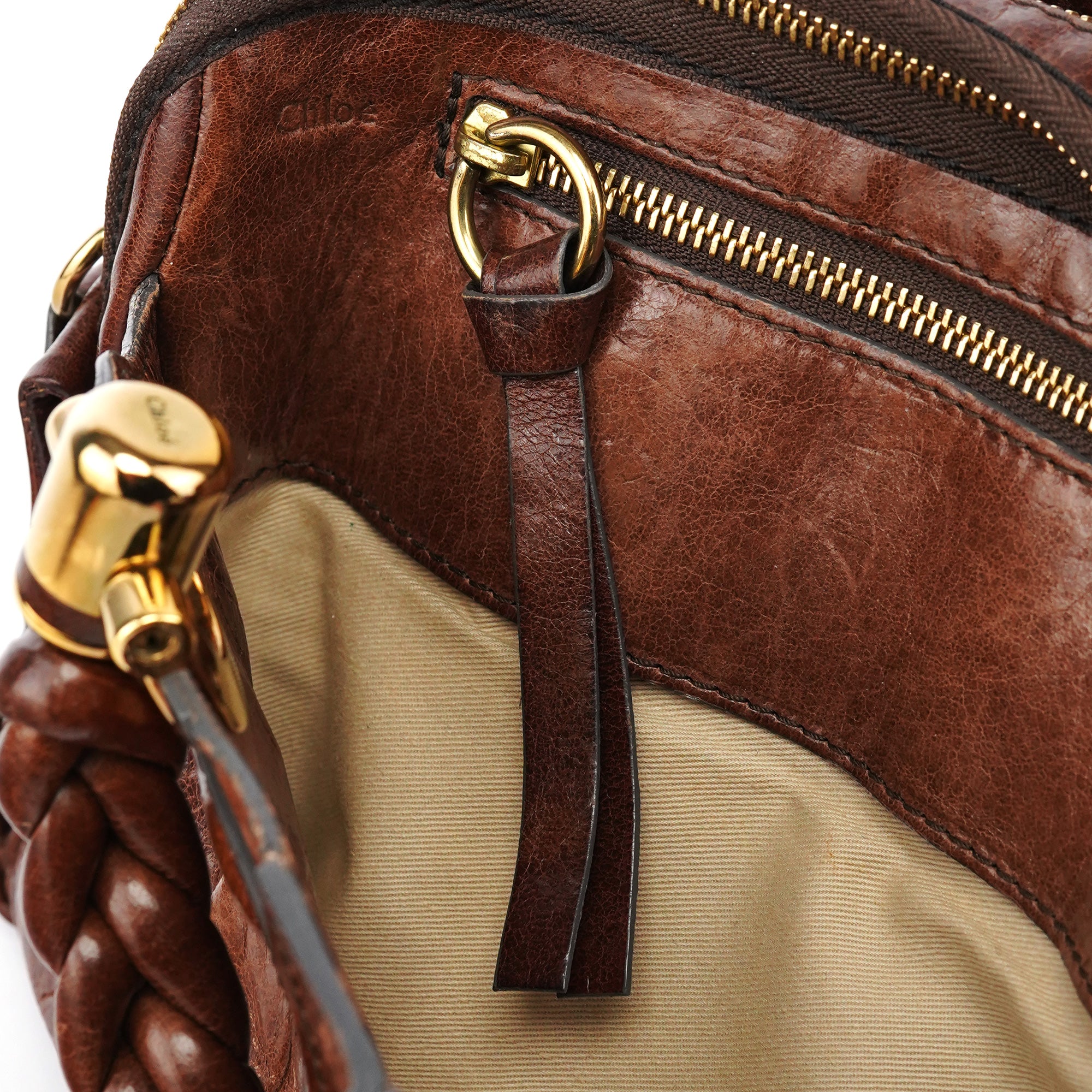 Chloe Brown Leather Heloise Tote Bag