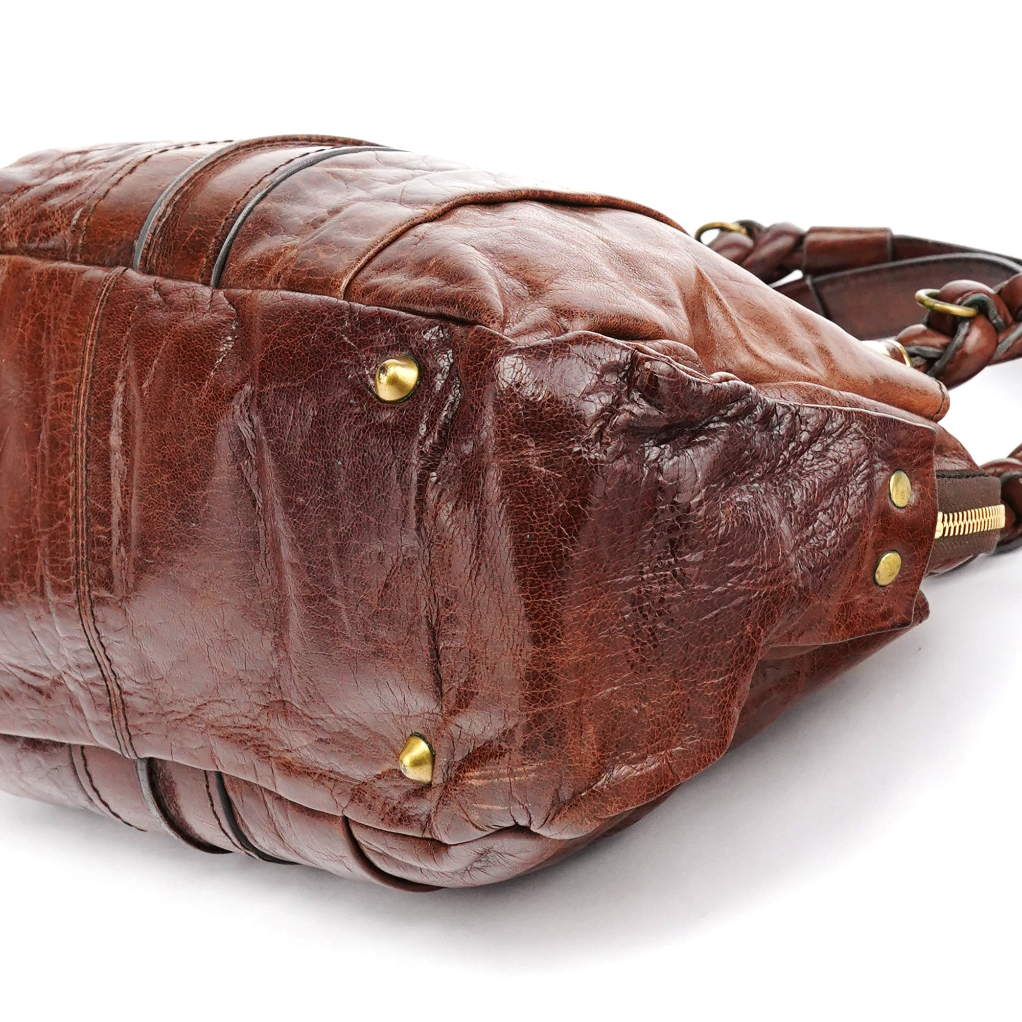 Chloe Brown Leather Heloise Tote Bag