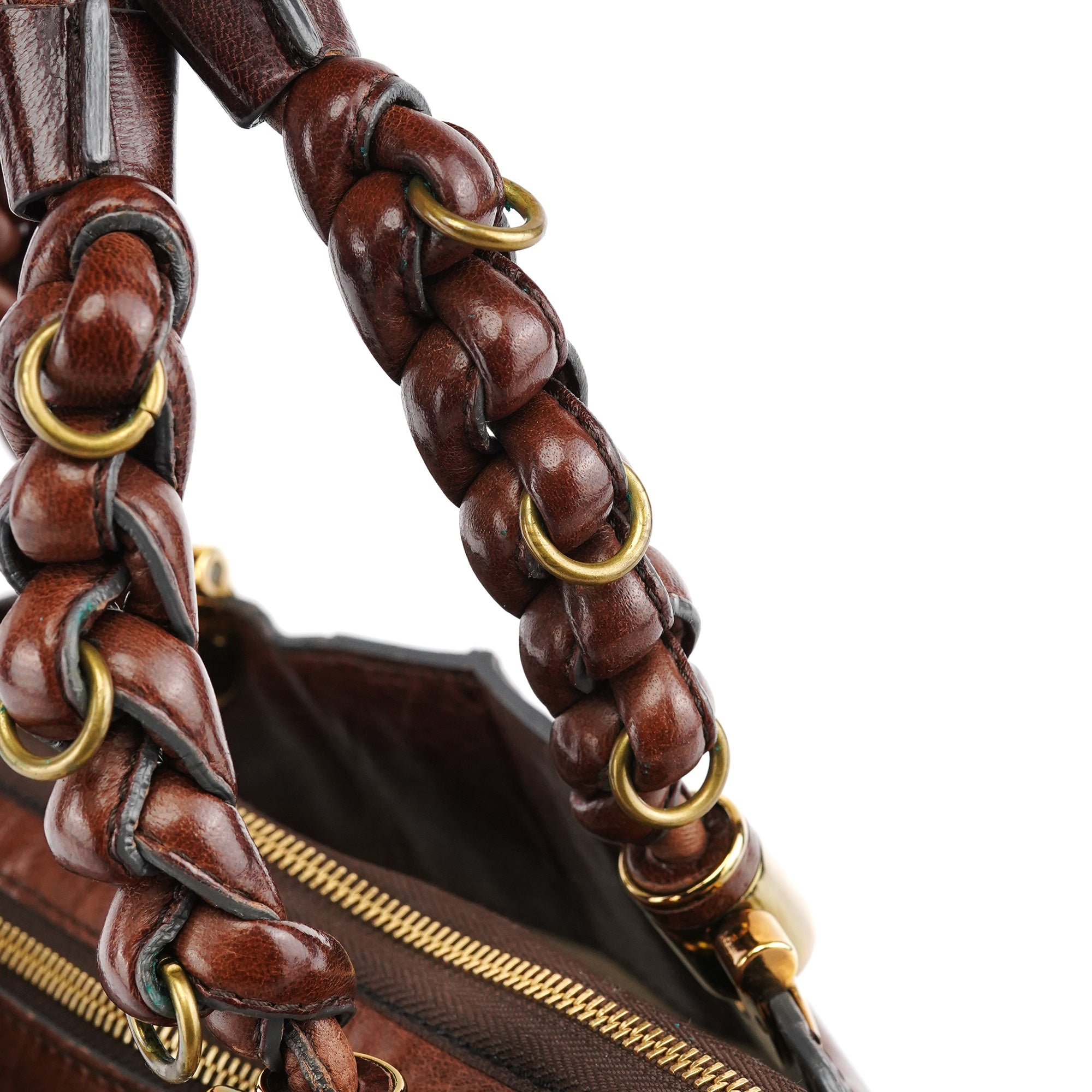 Chloe Brown Leather Heloise Tote Bag