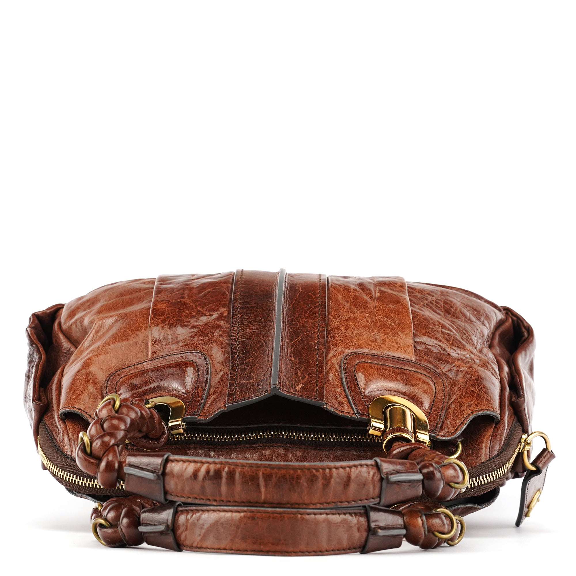 Chloe Brown Leather Heloise Tote Bag
