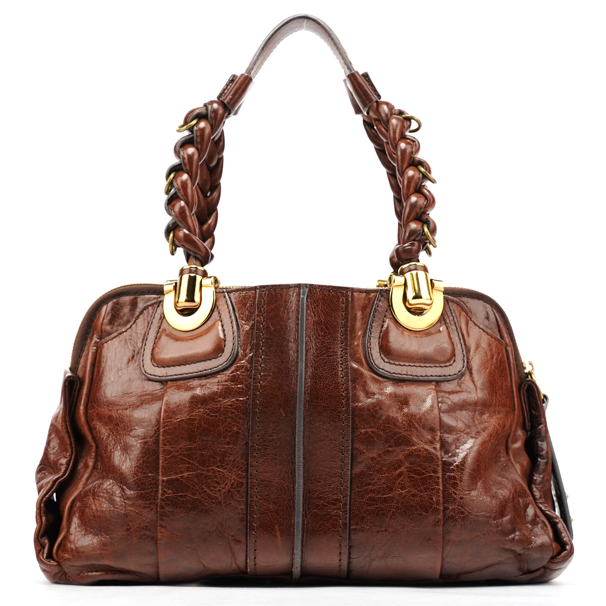 Chloe Brown Leather Heloise Tote Bag