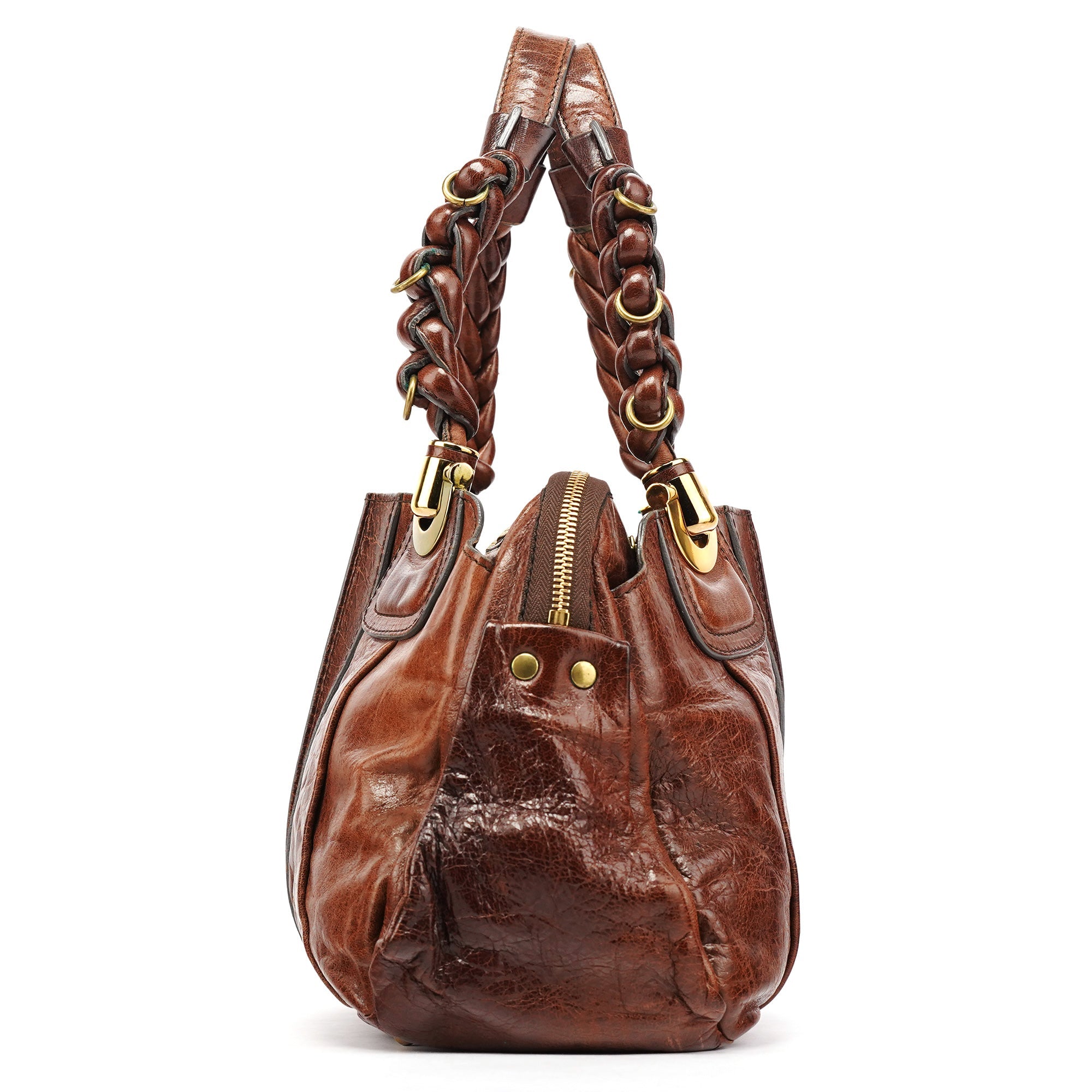 Chloe Brown Leather Heloise Tote Bag