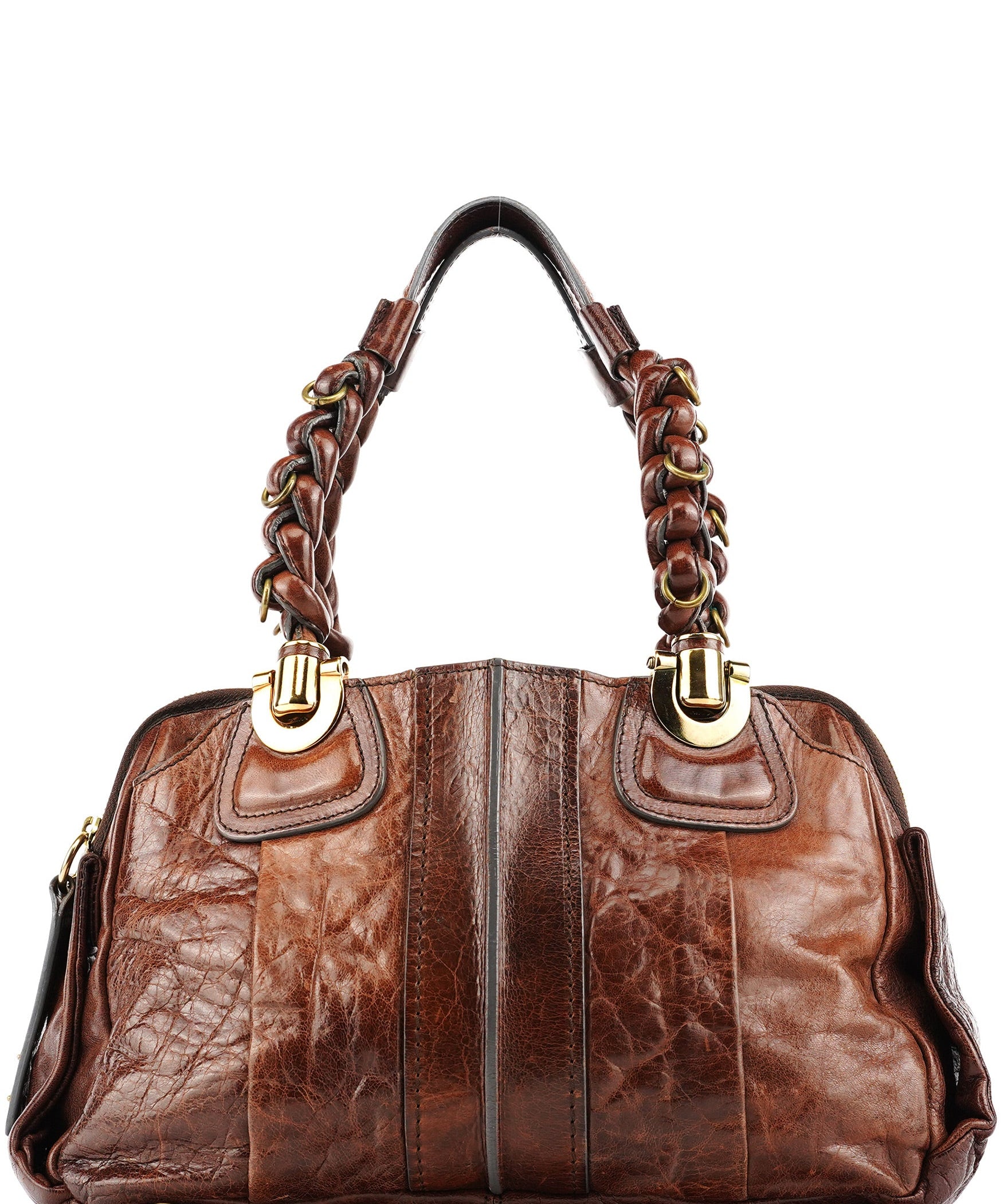 Chloe Brown Leather Heloise Tote Bag