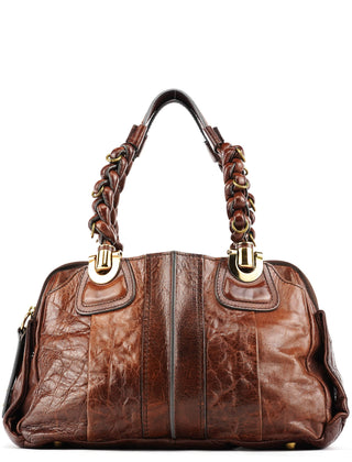 Chloe Brown Leather Heloise Tote Bag