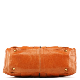 Chloe Brown Leather Heloise Tote Bag