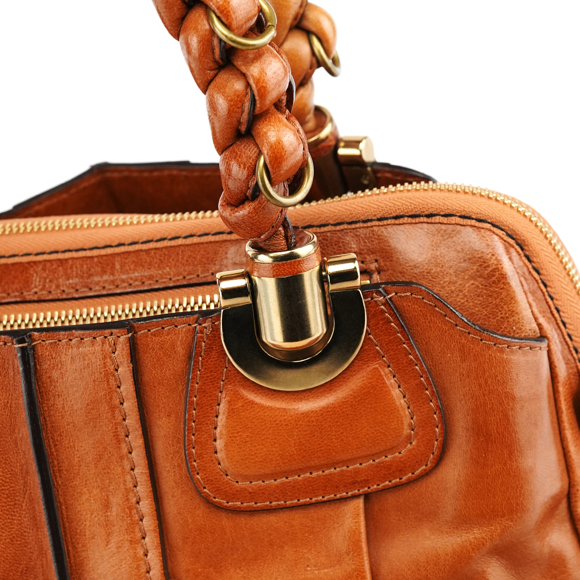Chloe Brown Leather Heloise Tote Bag