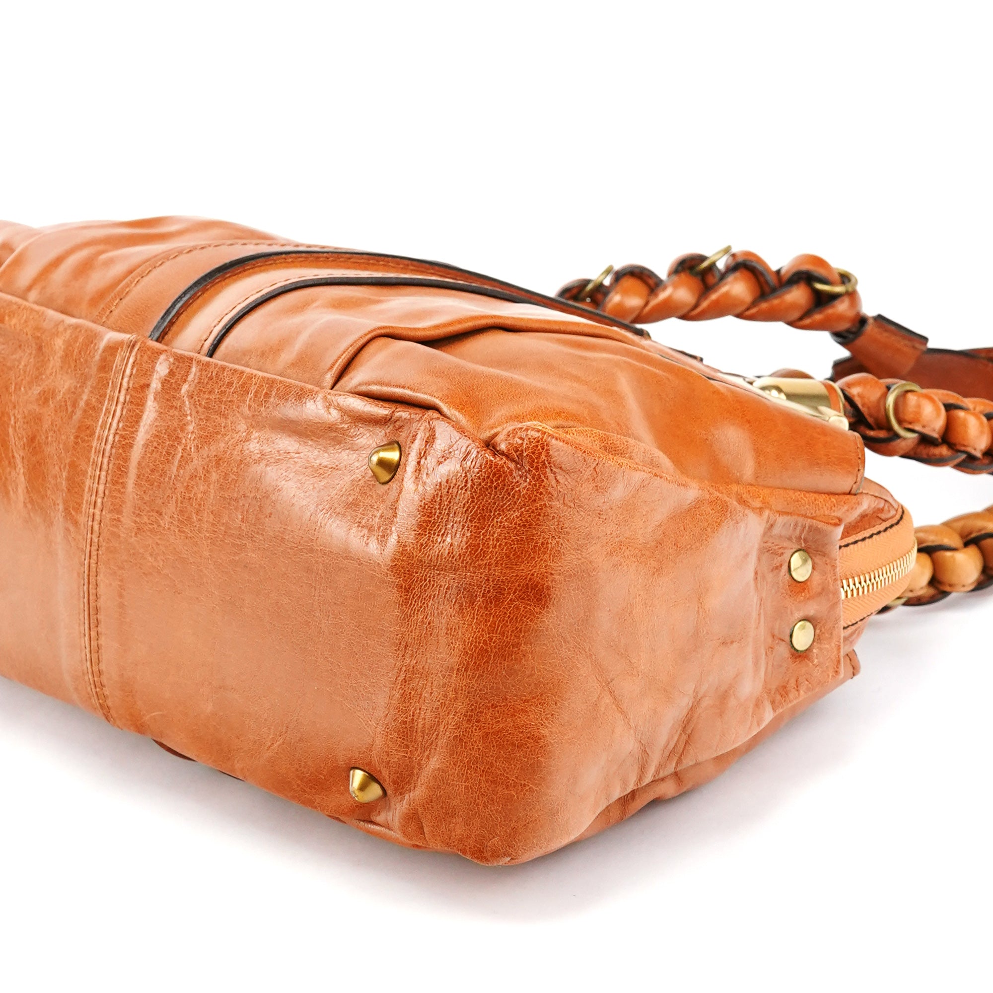 Chloe Brown Leather Heloise Tote Bag