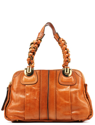 Chloe Brown Leather Heloise Tote Bag