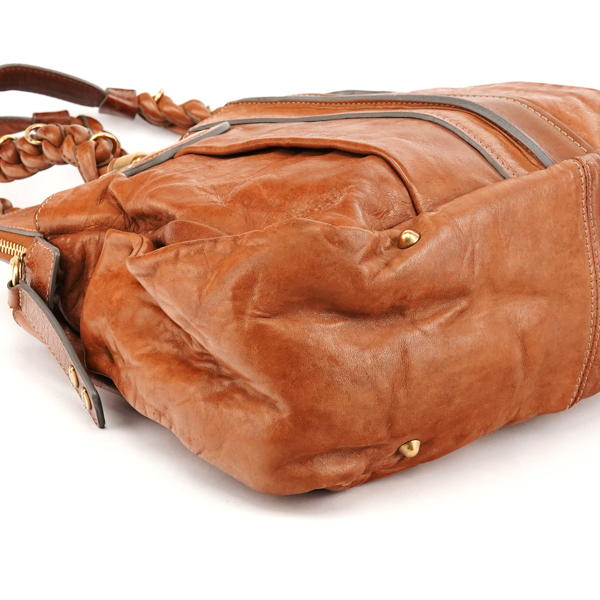 Chloé Brown Leather Heloise Tote Bag