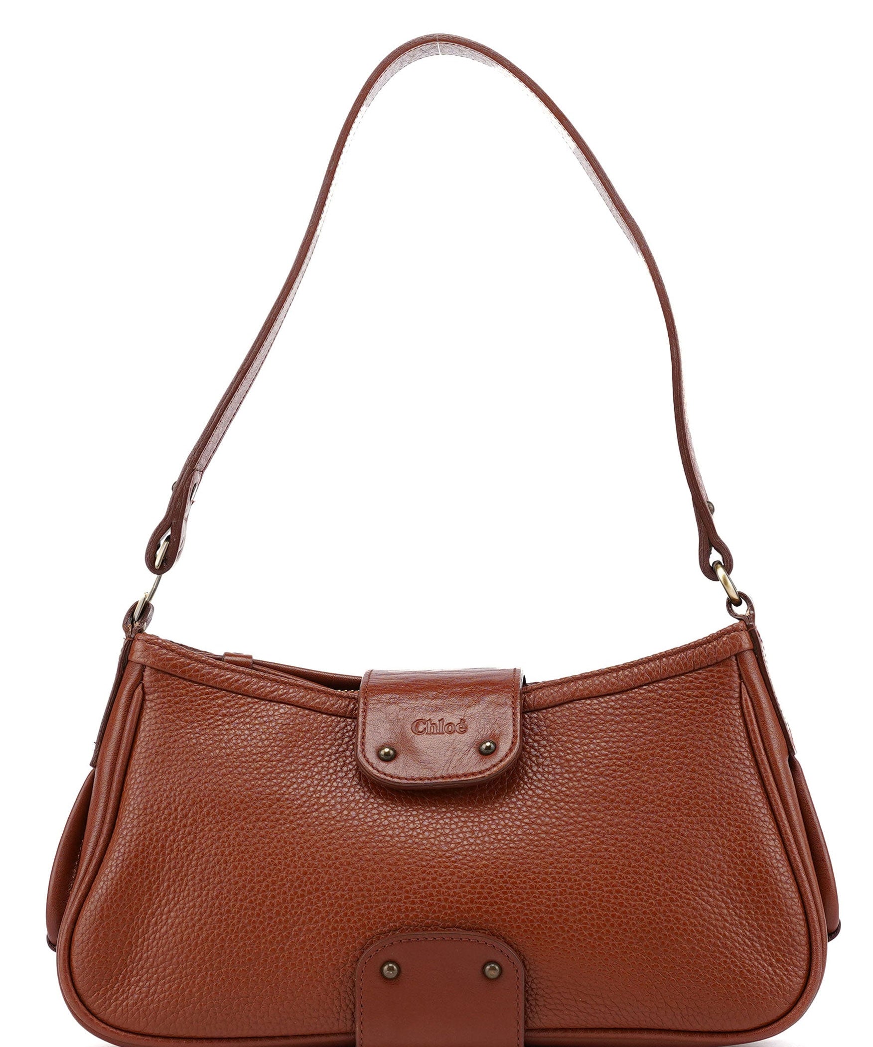 Chloé Brown Leather Hobo Shoulder Bag
