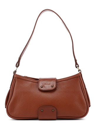 Chloé Brown Leather Hobo Shoulder Bag