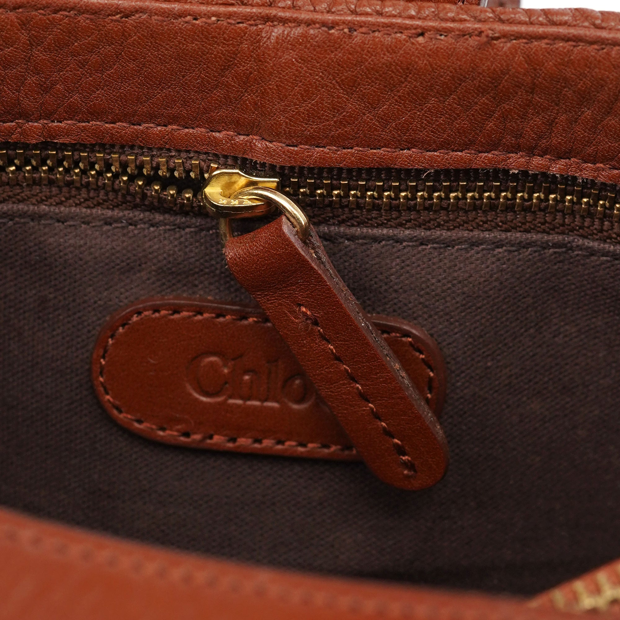 Chloé Brown Leather Hobo Shoulder Bag
