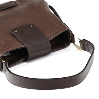 Chloe Brown Leather Hobo Shoulder Bag