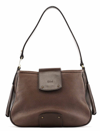 Chloe Brown Leather Hobo Shoulder Bag