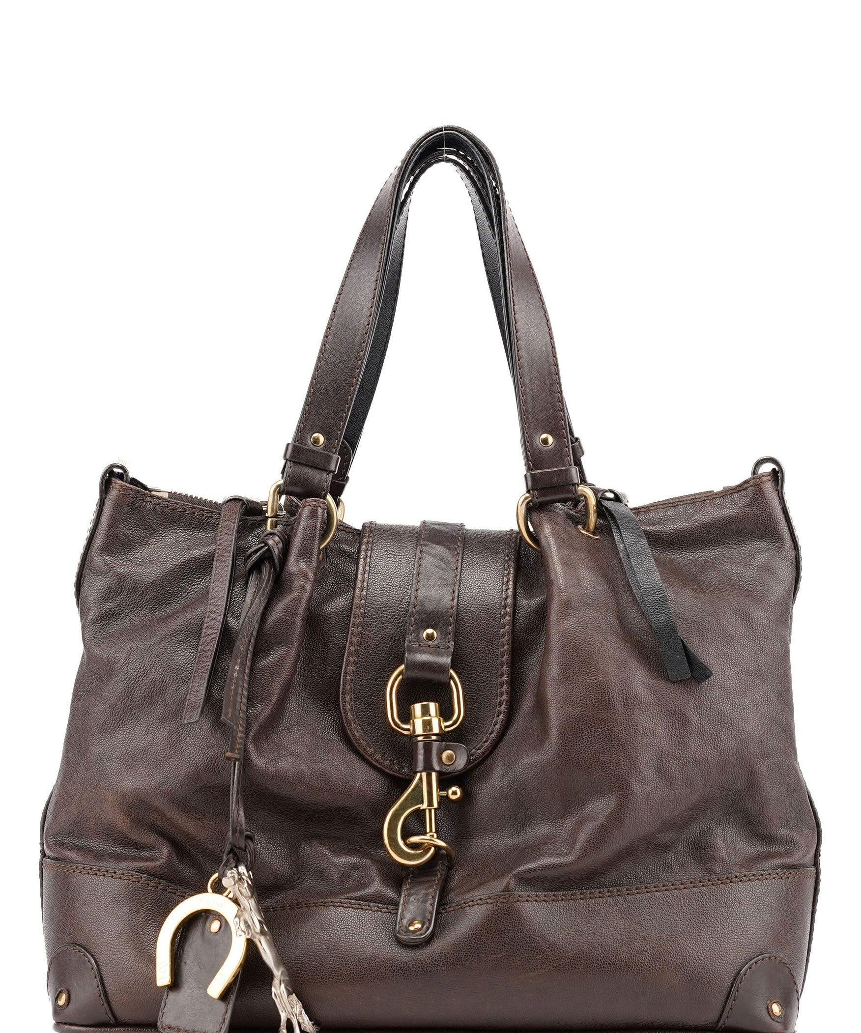 Chloé Brown Leather Kerala Tote Bag