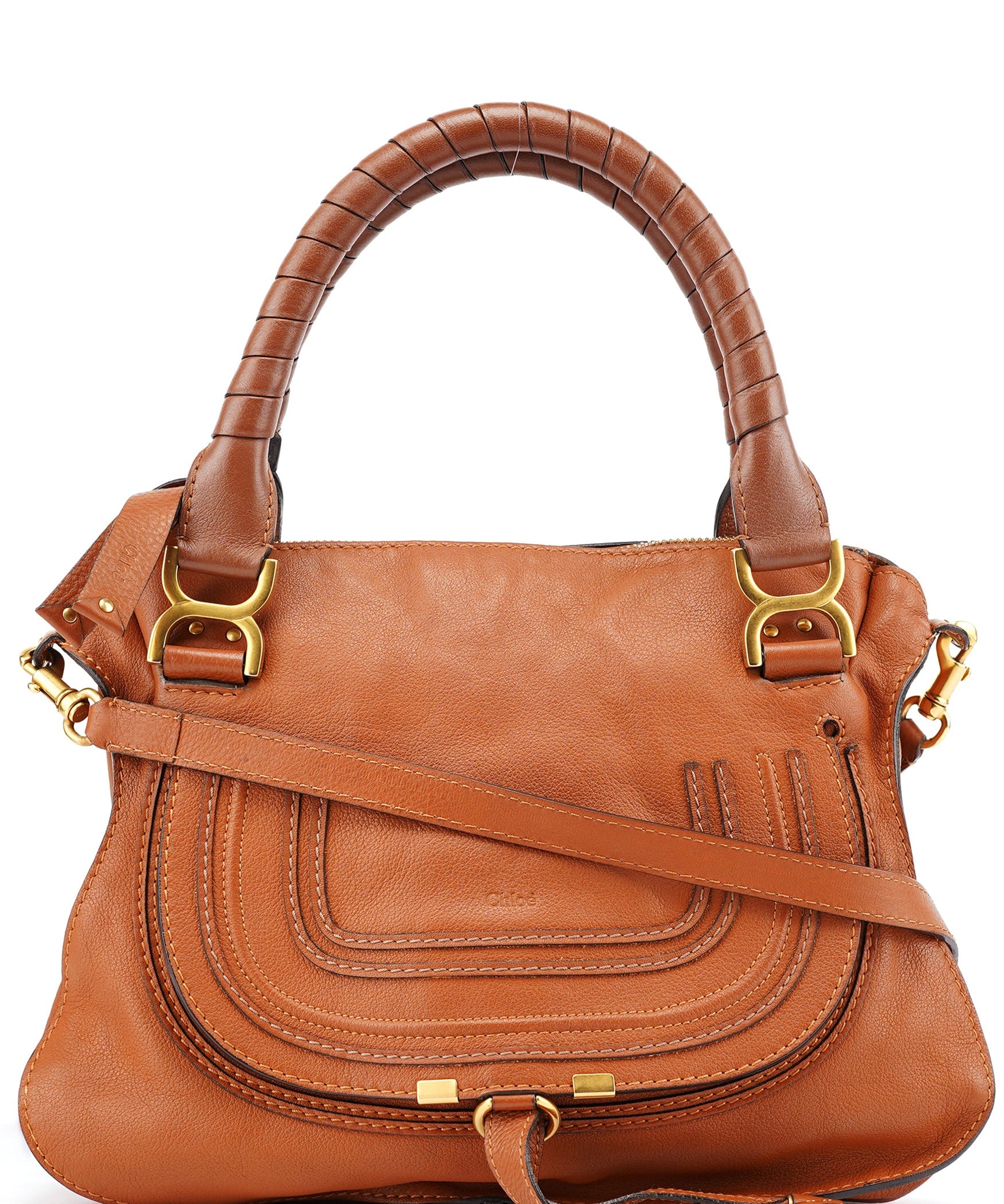 Chloé Brown Leather Marcie 2-Way Bag