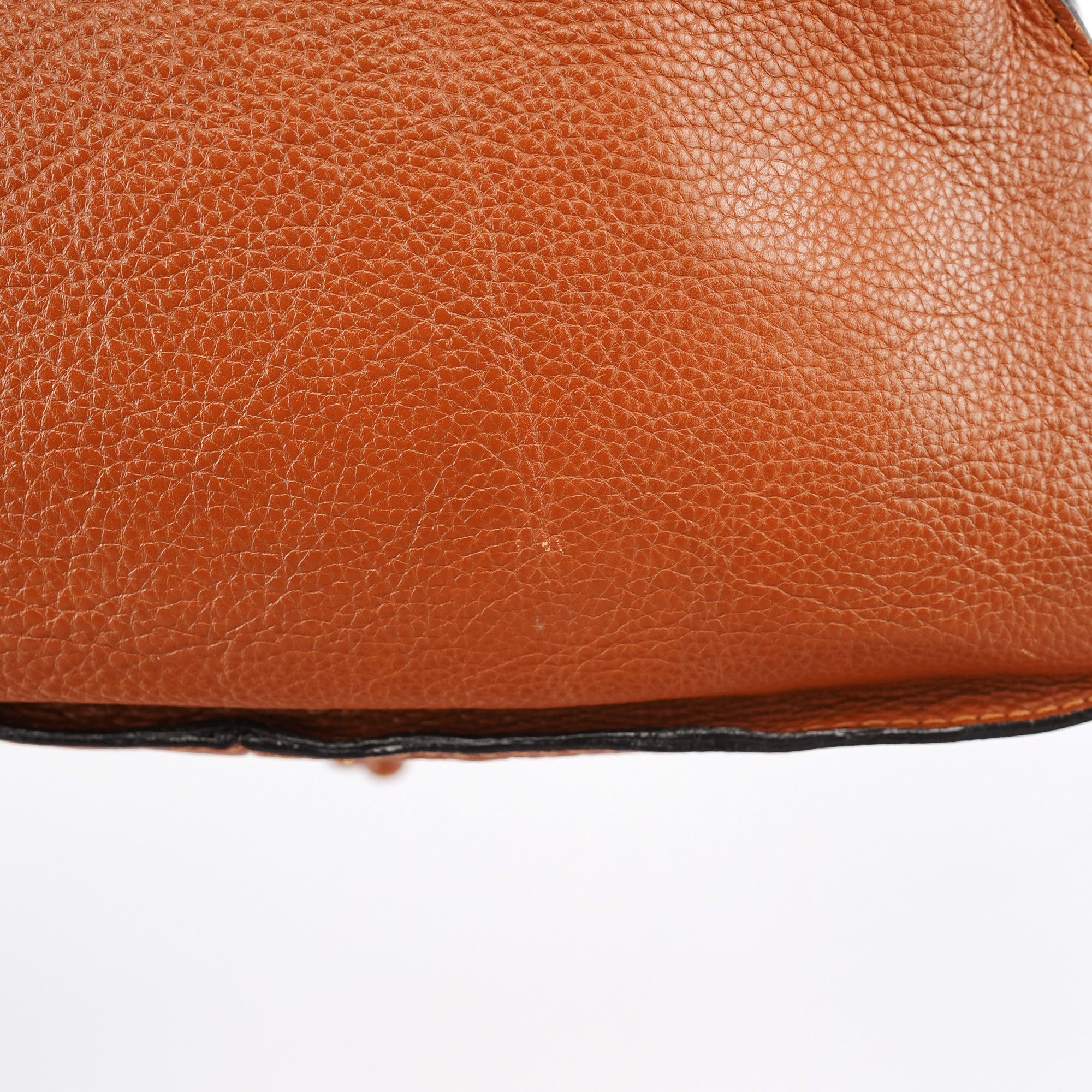Chloé Sac deux portés Marcie en cuir marron