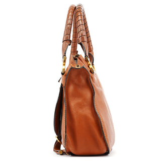 Chloe Brown Leather Marcie 2-Way Bag