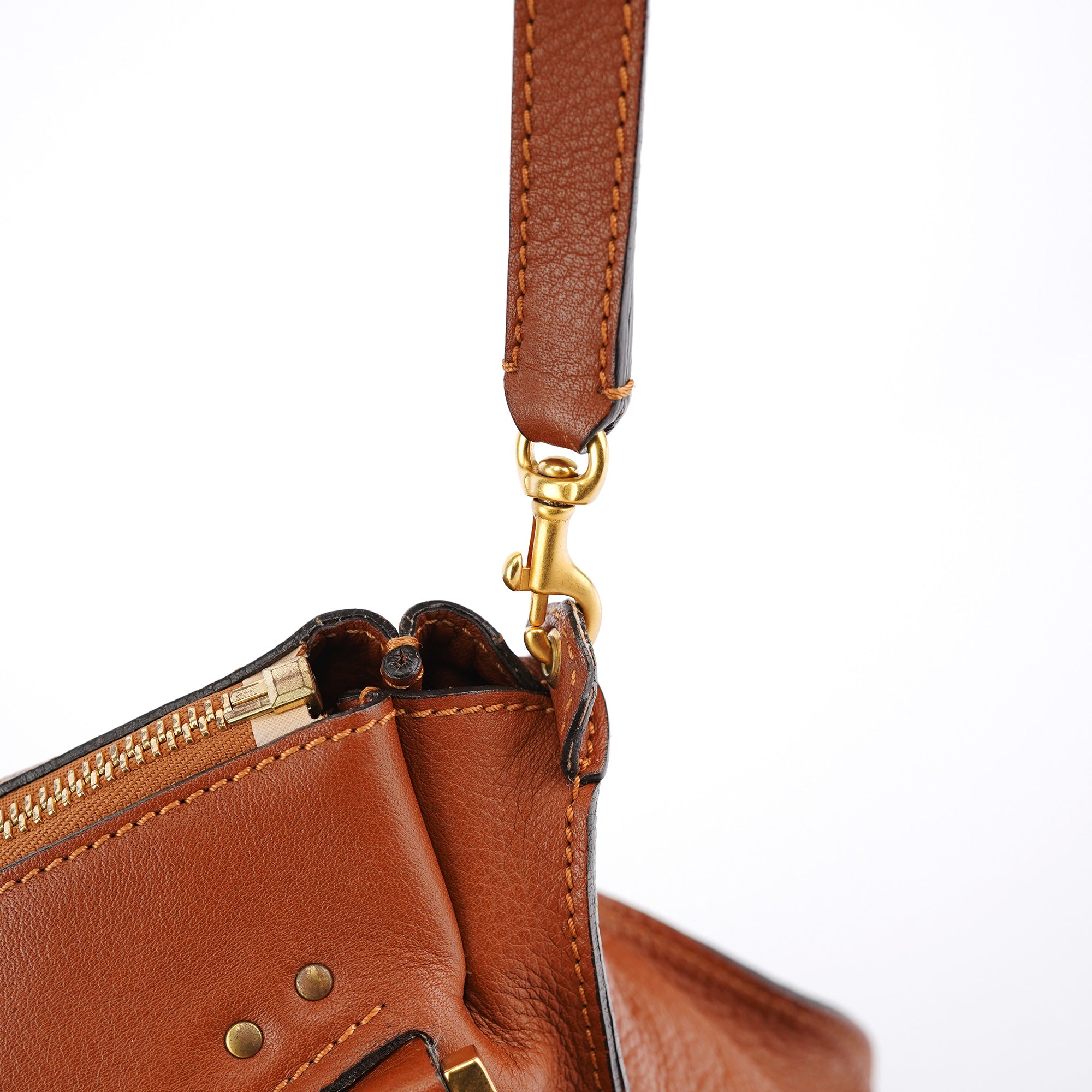 Chloe Brown Leather Marcie 2-Way Bag