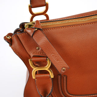 Chloe Brown Leather Marcie 2-Way Bag