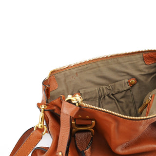 Chloe Brown Leather Marcie 2-Way Bag