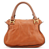 Chloé Sac deux portés Marcie en cuir marron