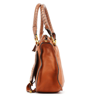Chloe Brown Leather Marcie 2-Way Bag