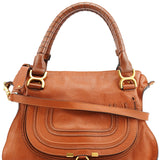 Chloé Sac deux portés Marcie en cuir marron