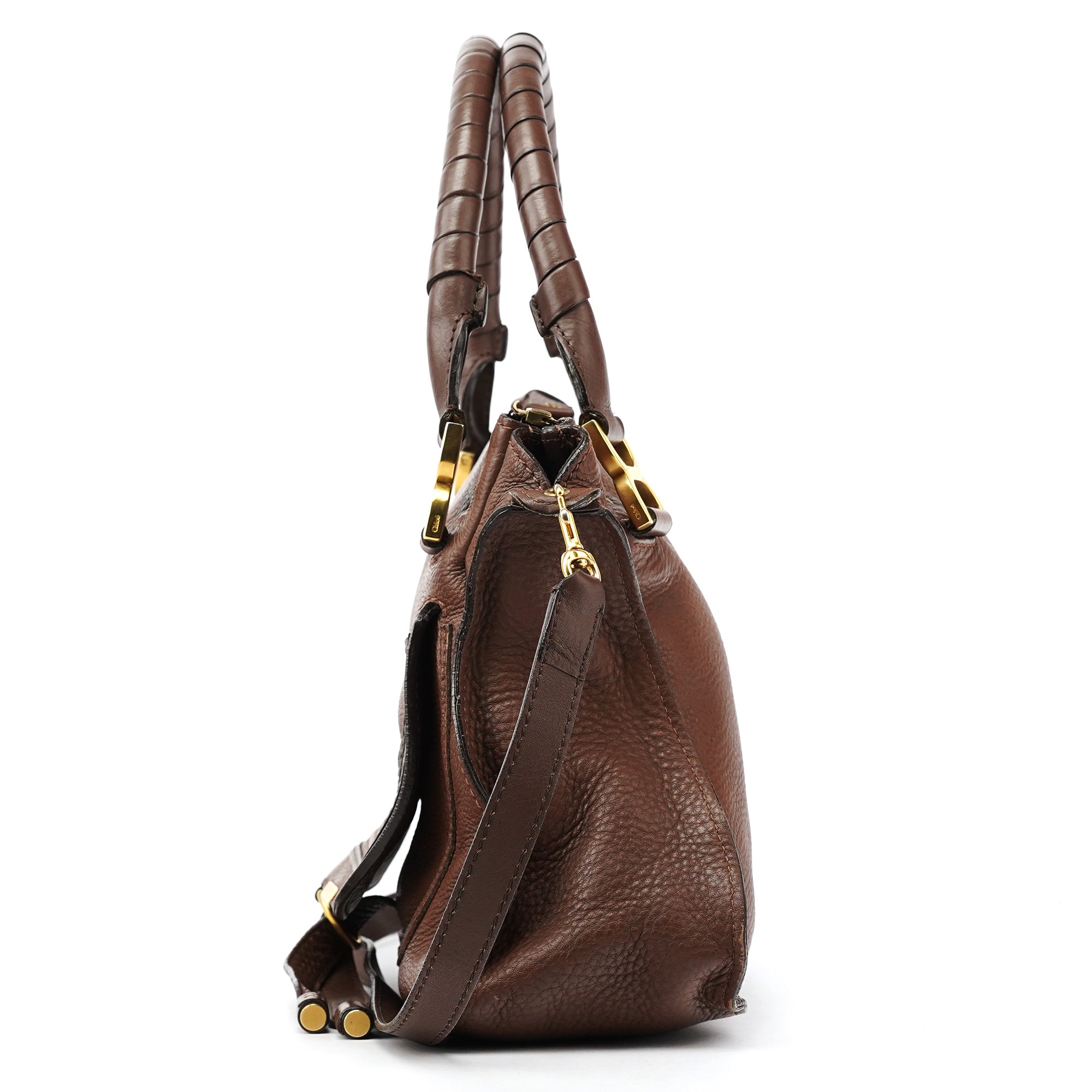 Chloé Brown Leather Marcie 2-Way Bag
