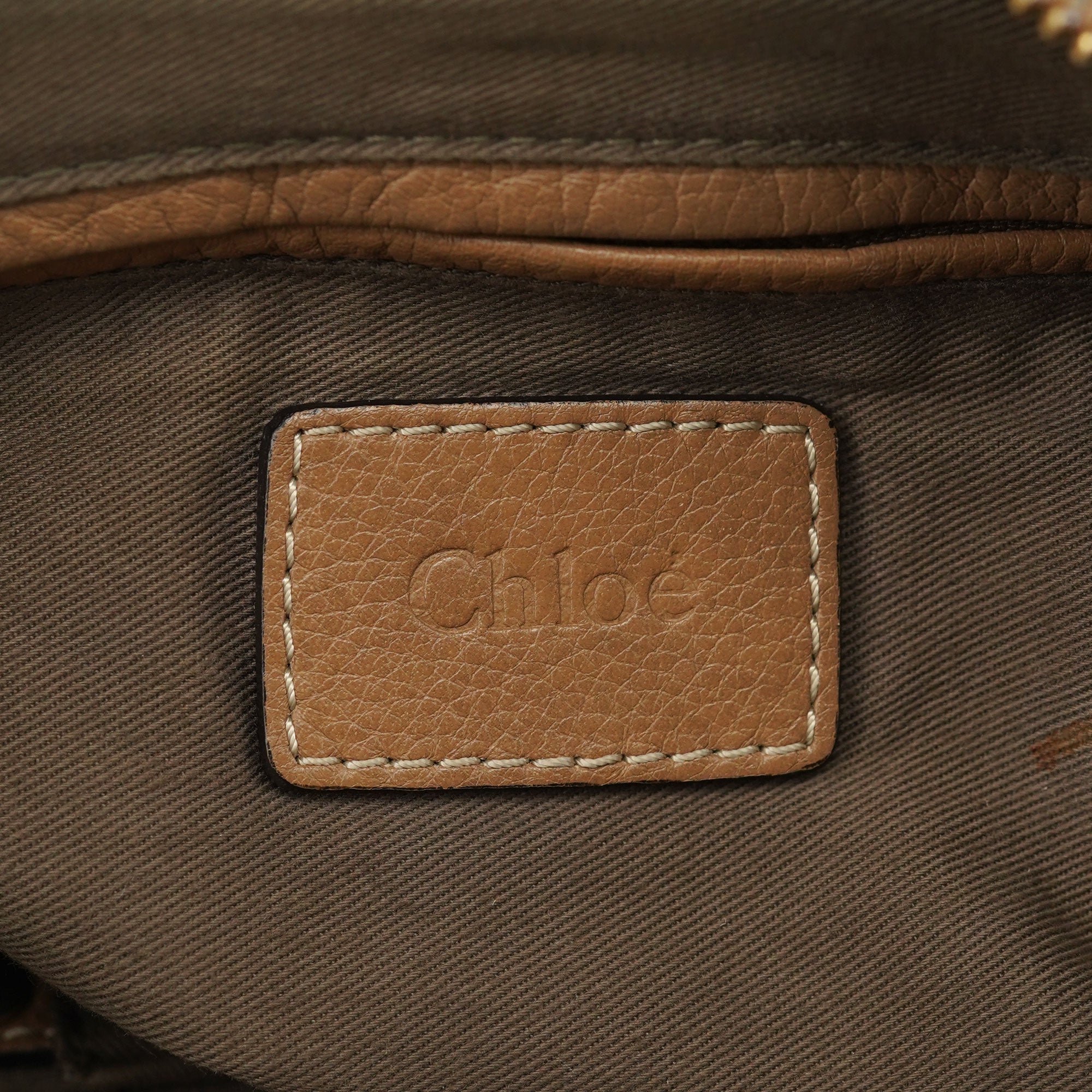 Chloé Sac à main Marcie en cuir marron