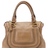 Chloé Sac à main Marcie en cuir marron