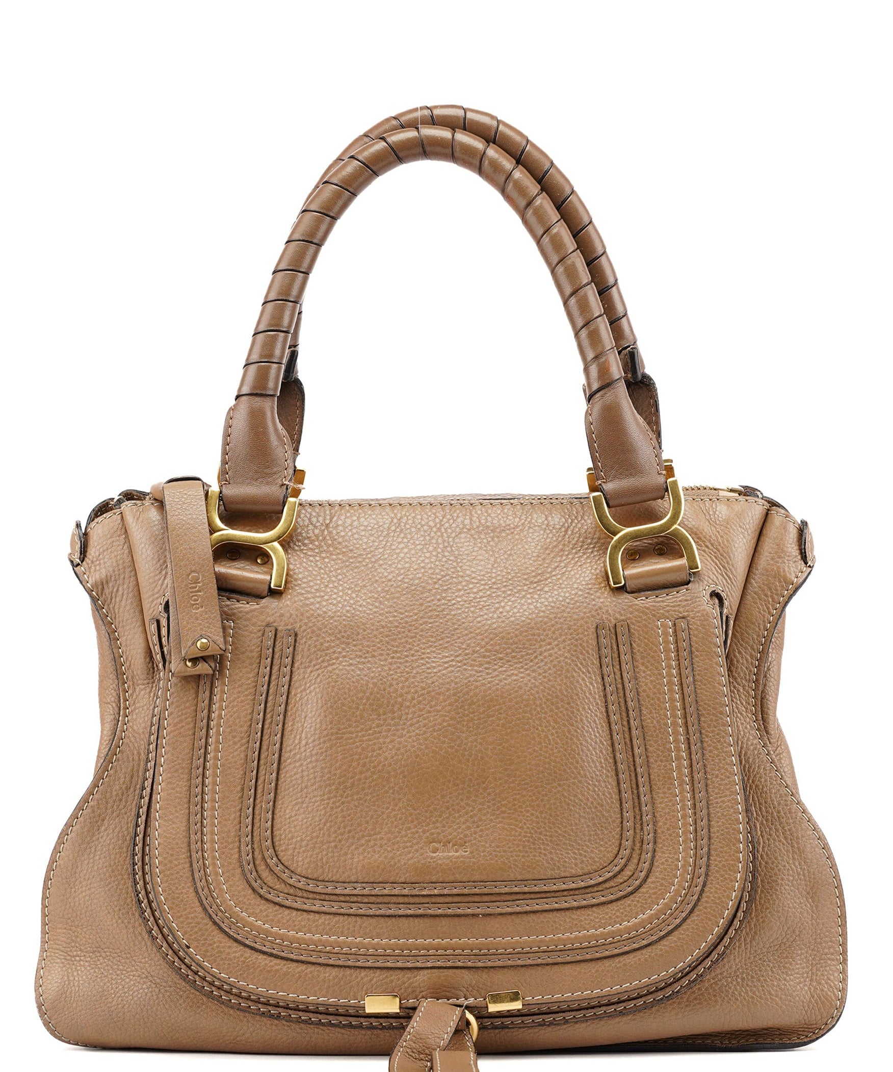 Chloé Brown Leather Marcie Handbag