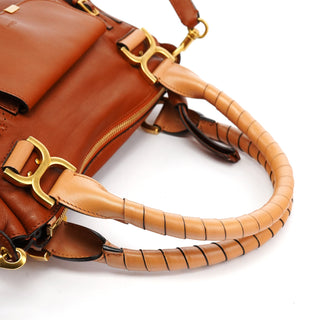 Chloe Brown Leather Marcie Pocket 2-Way Bag