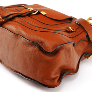Chloe Brown Leather Marcie Pocket 2-Way Bag