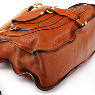 Chloe Brown Leather Marcie Pocket 2-Way Bag